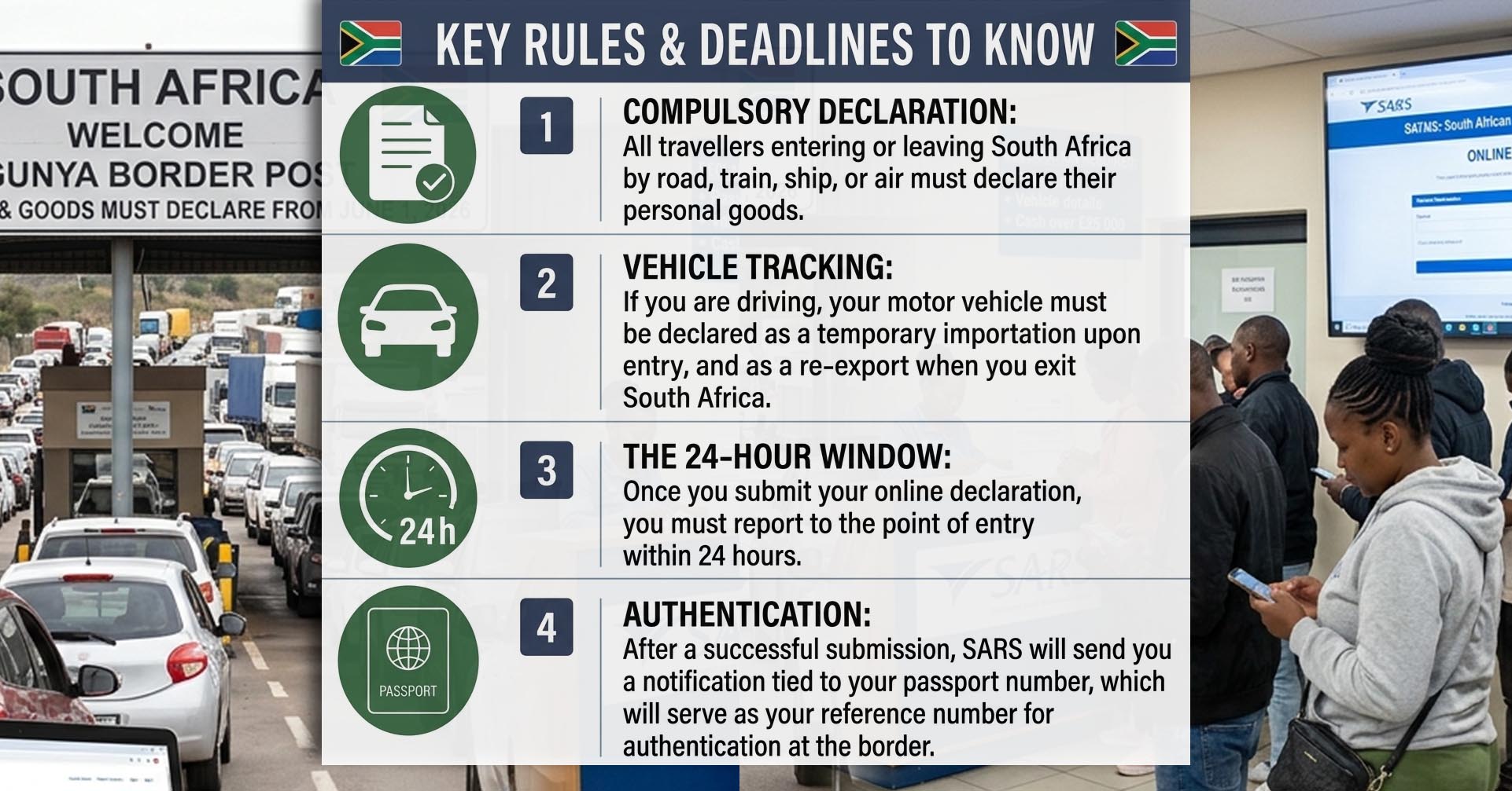 Visiting SA: Online declaration compulsory